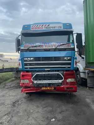Daf Truck and Flatbed Trailer 2003 Blue for Sale