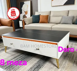 Modern Smart Coffee Table With Storage - Meza Ya Kifahari Ya Sebule
