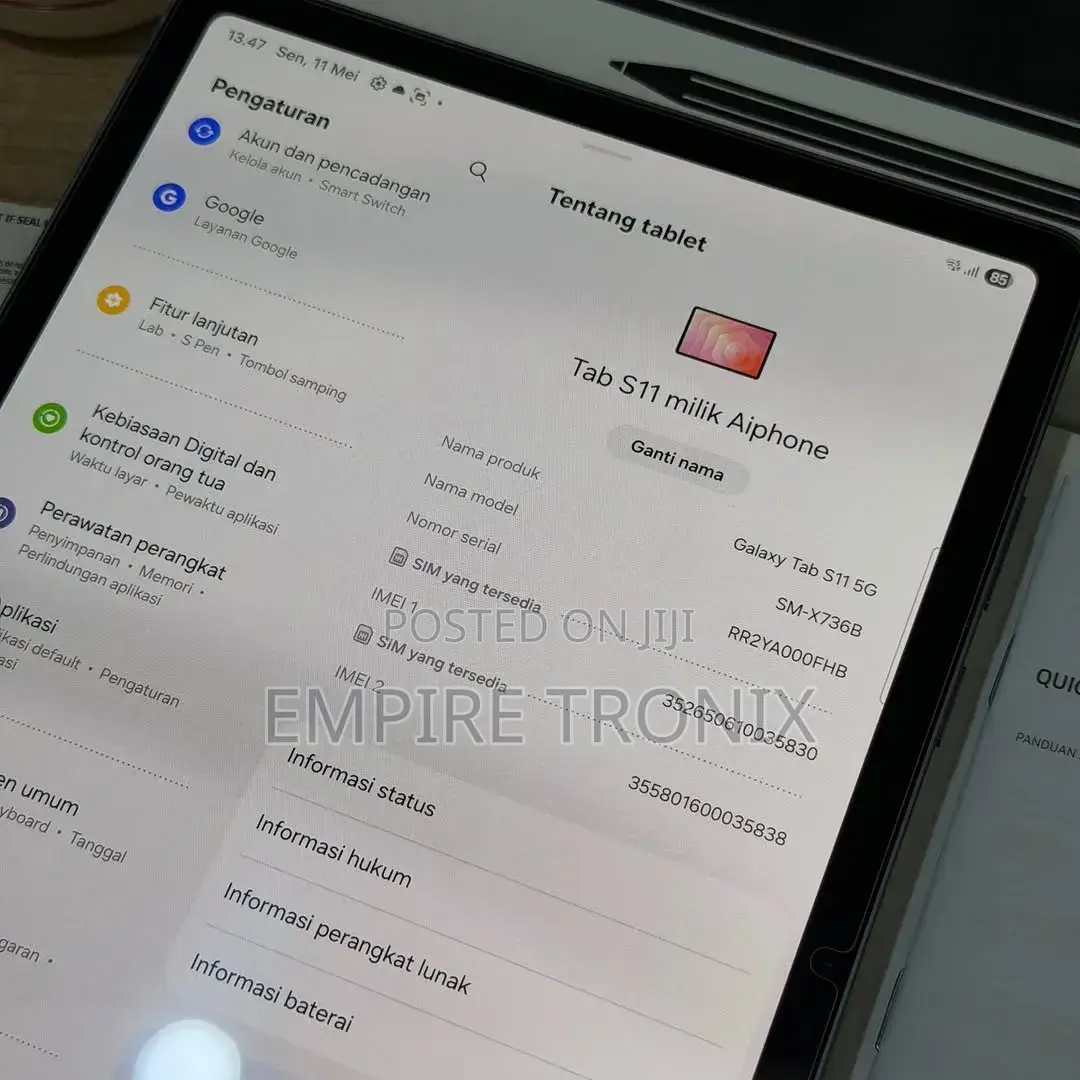 New Samsung Galaxy Tab S11 5G 128 GB Gray
