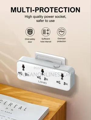 Ldnio Sc3317 3 Ac Outlets Portable Extension Power Socket