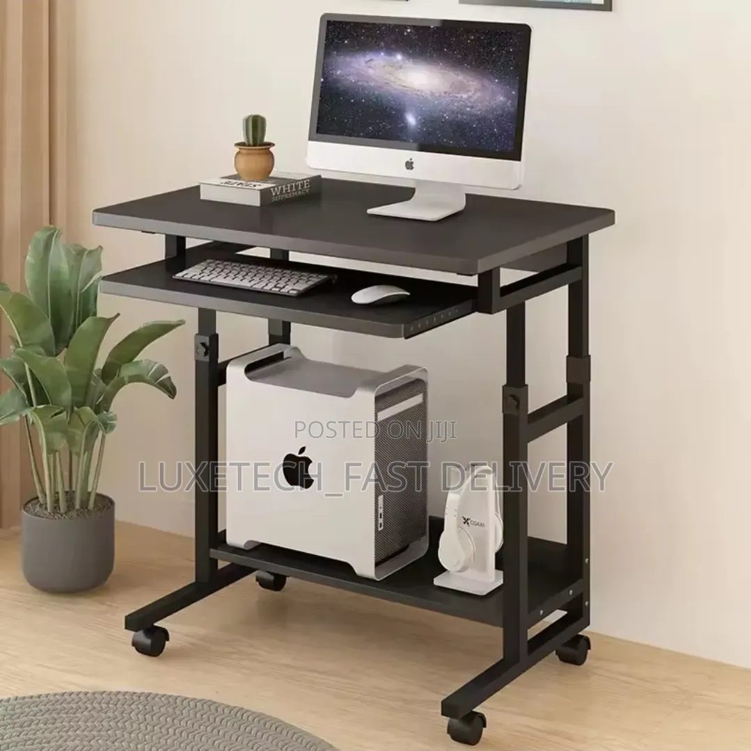 Mobile Home Office Desk With Wheels – Compact Pc Workstation