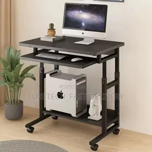 Mobile Home Office Desk With Wheels – Compact Pc Workstation