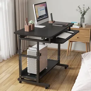Mobile Home Office Desk With Wheels – Compact Pc Workstation