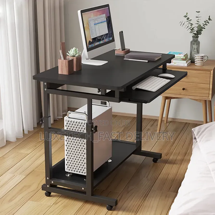 Mobile Home Office Desk With Wheels – Compact Pc Workstation