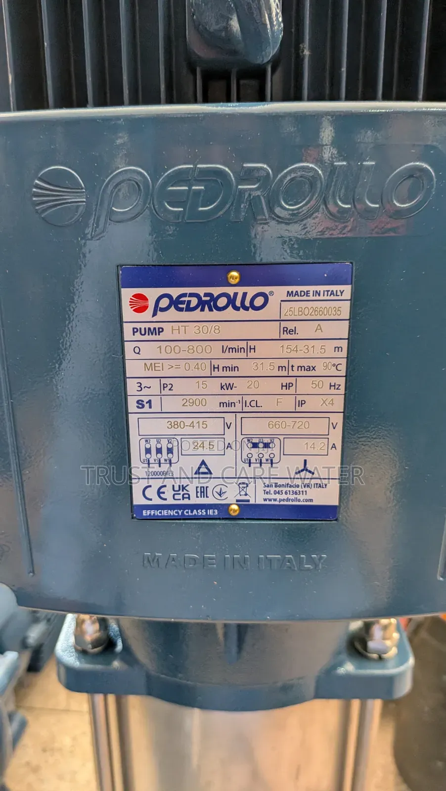 Pedrollo Multistage Pump 20hp (Ht30/8)