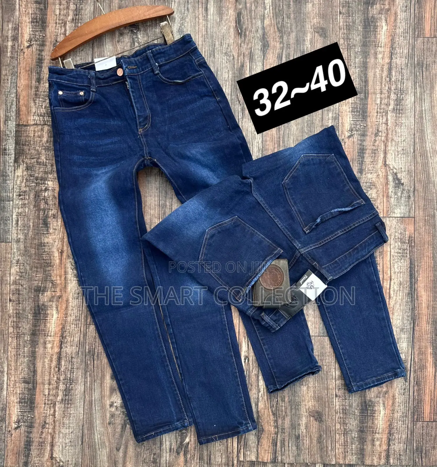 Blue and Dark Blue Mens Jeans