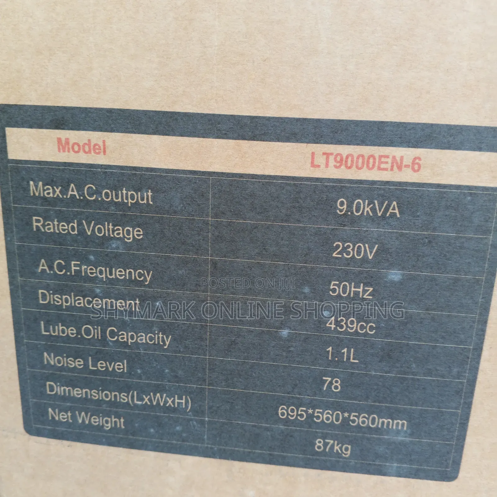 Lutian Gasoline Generator Lt9000en-6 (9kva)