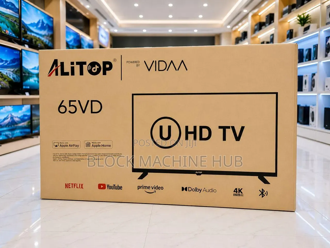 *Lalitop Tv Inch 65 Smart Vidaa Frameless