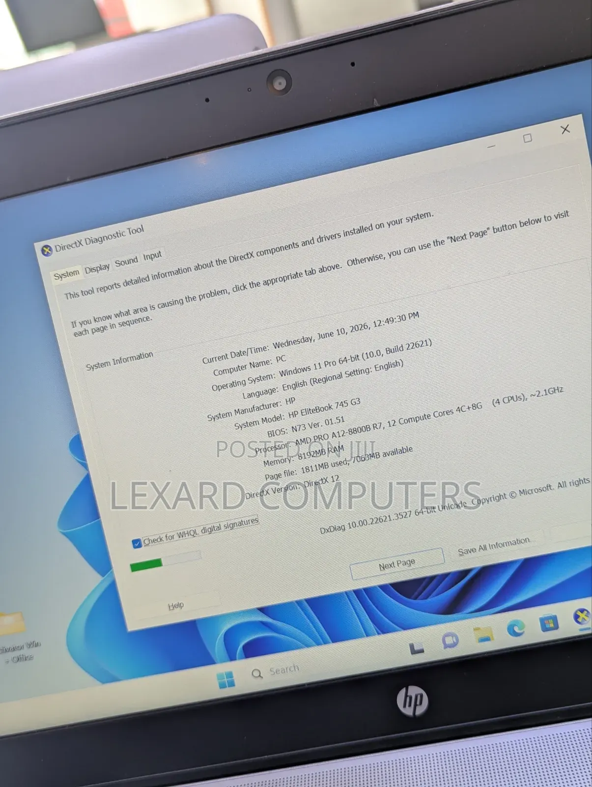 Laptop HP EliteBook 745 8GB AMD Ryzen 5 SSD 256GB