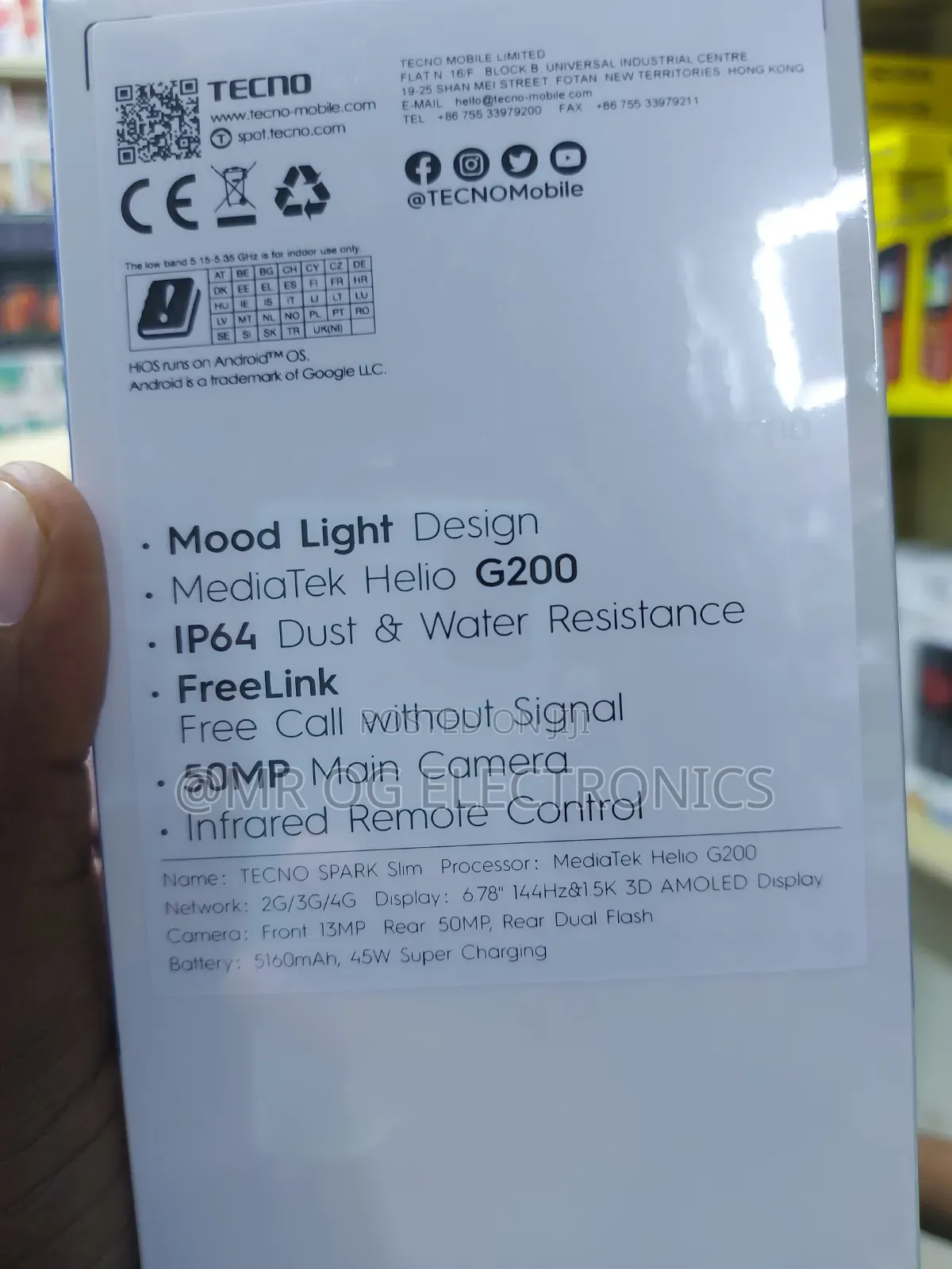 New Tecno Spark Slim 256 GB Black