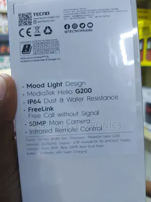New Tecno Spark Slim 256 GB Black