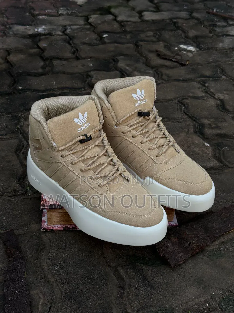 Boots in Sneakers Men's Leather Shoes Adidas Brand