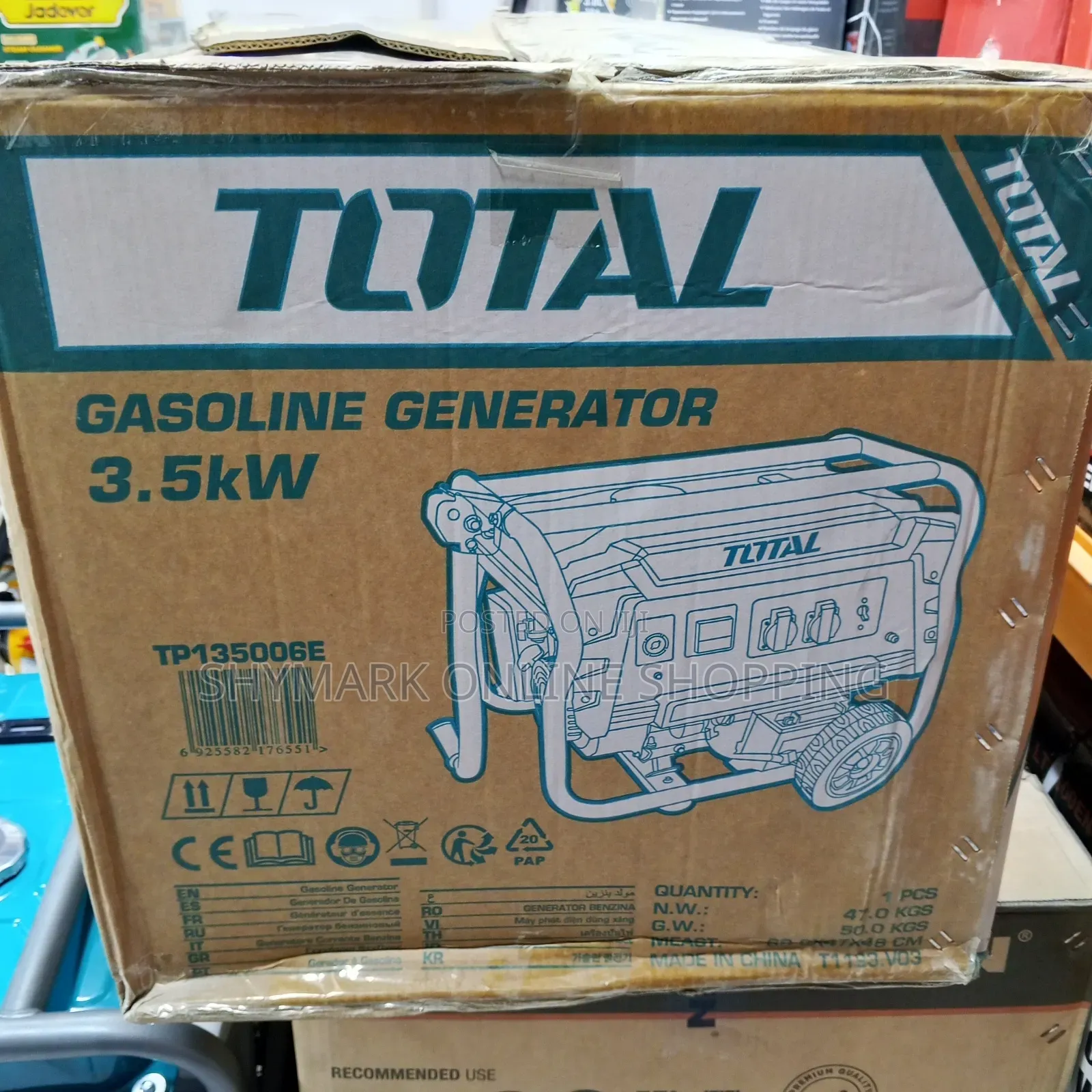 Total Gasoline Generator 3.5kw Tp135006e