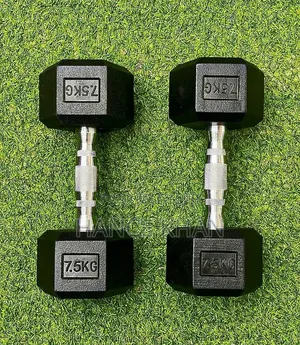 Hexagon Rubber Dumbbell