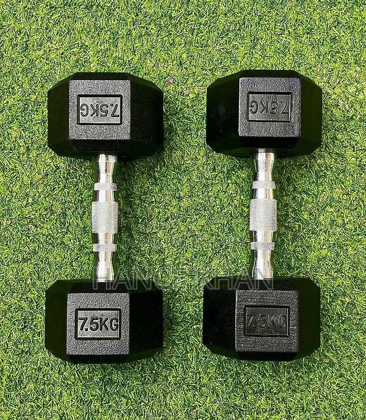 Hexagon Rubber Dumbbell