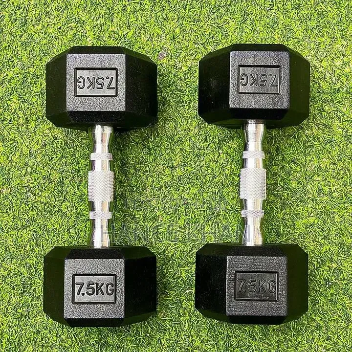 Hexagon Rubber Dumbbell
