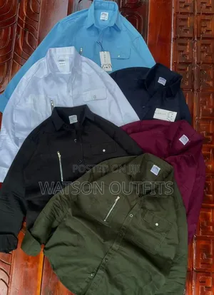 Zara Brand Men's Cargo Shirts Materials New Original and Quality