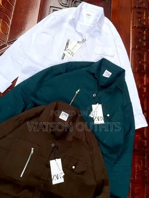 Zara Brand Men's Cargo Shirts Materials New Original and Quality
