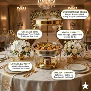 Hanging Dish With Glass 9l Gold