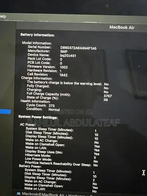 Laptop Apple MacBook Air 2020 8GB Intel Core i3 SSD 256GB
