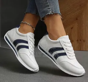 Women's Shoes White Material Leather