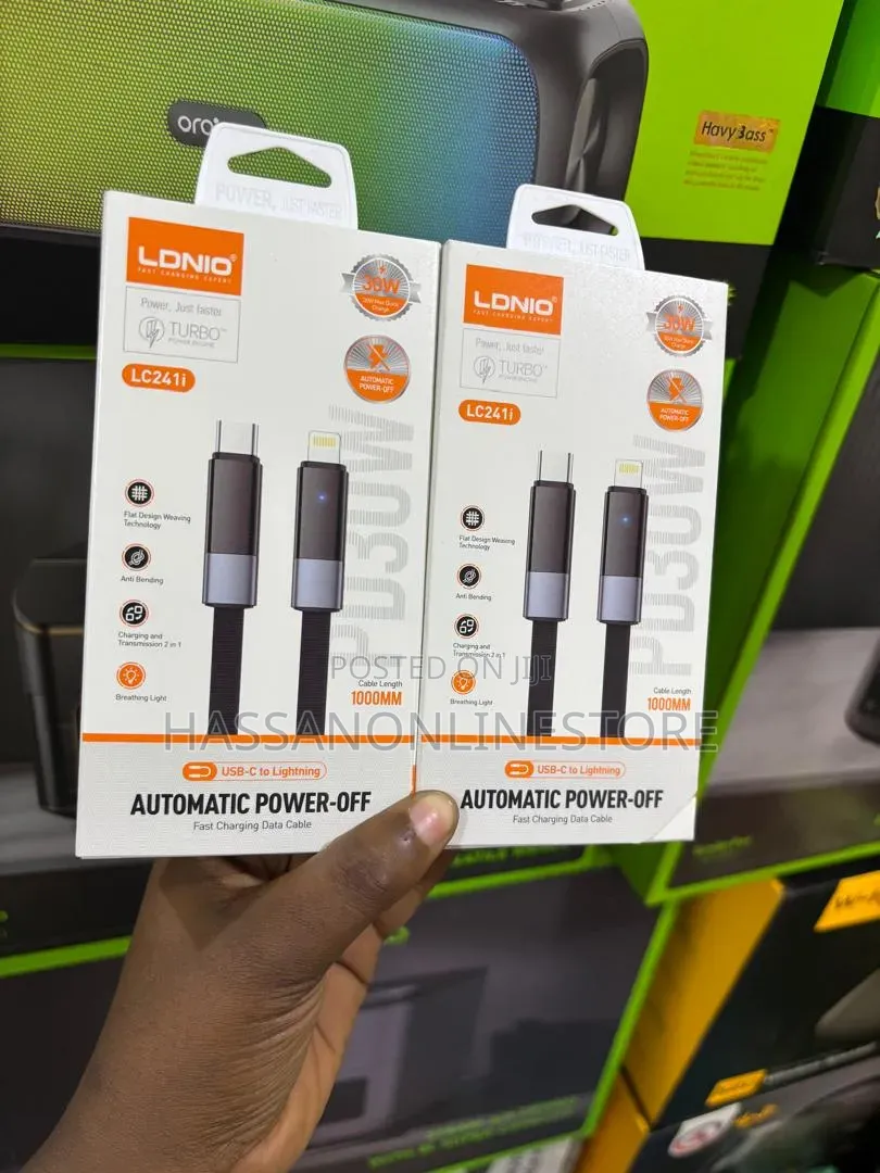 Ldnio Lc241i Auto Power-Off Charging Cable 30w Type-C to Lightning 1m