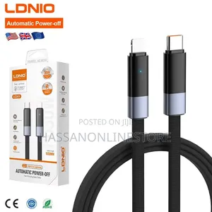 Ldnio Lc241i Auto Power-Off Charging Cable 30w Type-C to Lightning 1m