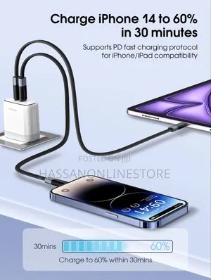Ldnio Lc241i Auto Power-Off Charging Cable 30w Type-C to Lightning 2m