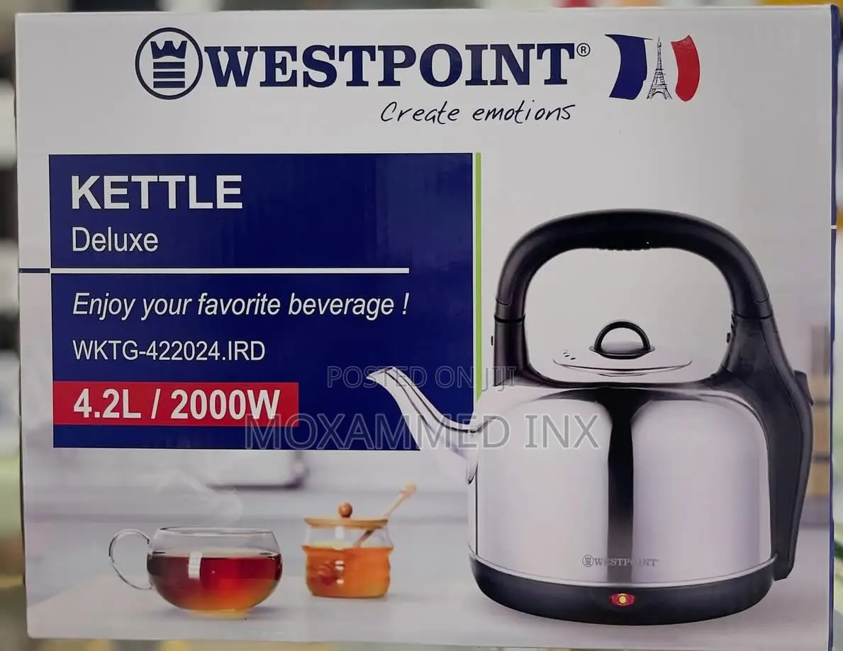 Westpoint Deluxe Kettle (Model WKTG-422024.Ird) Features a Large 4.2-