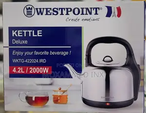 Westpoint Deluxe Kettle (Model WKTG-422024.Ird) Features a Large 4.2-