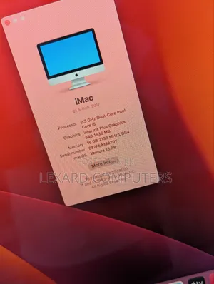 Desktop Computer Apple iMac 16GB Intel Core i5 SSD 256GB
