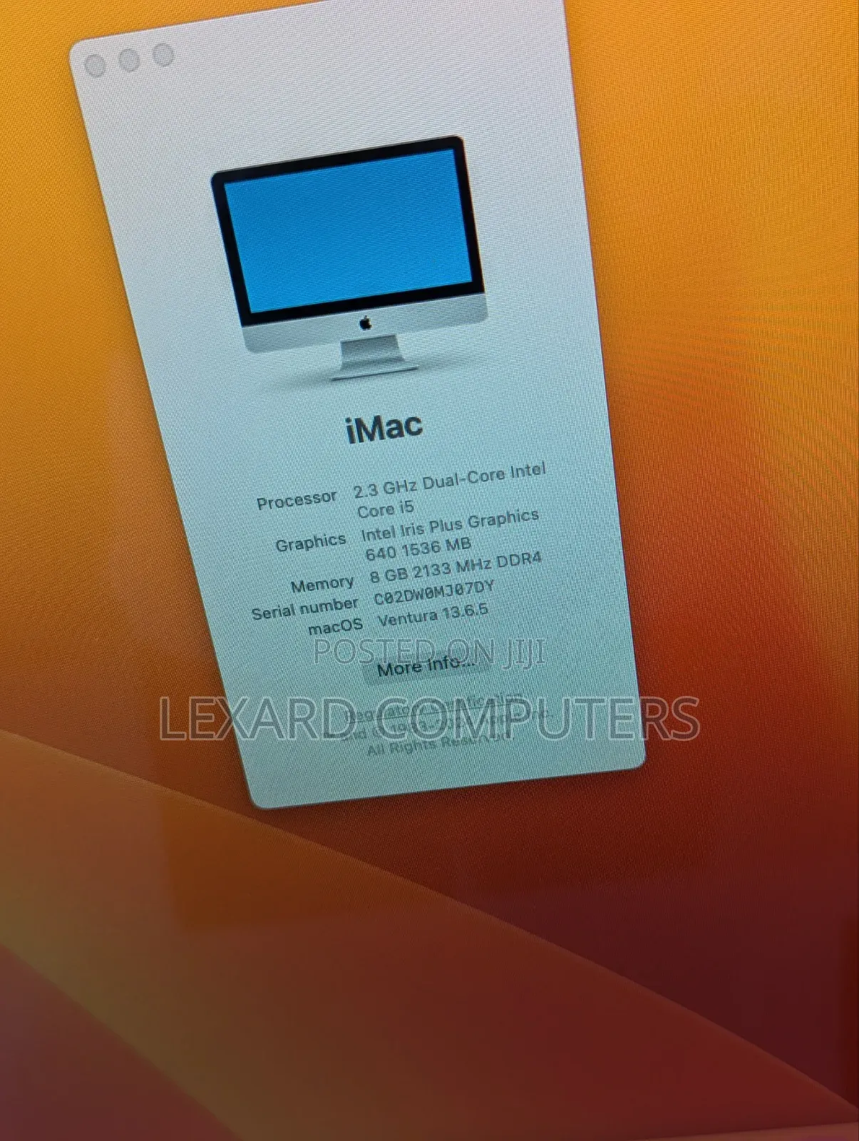 Desktop Computer Apple iMac 16GB Intel Core i5 SSD 256GB