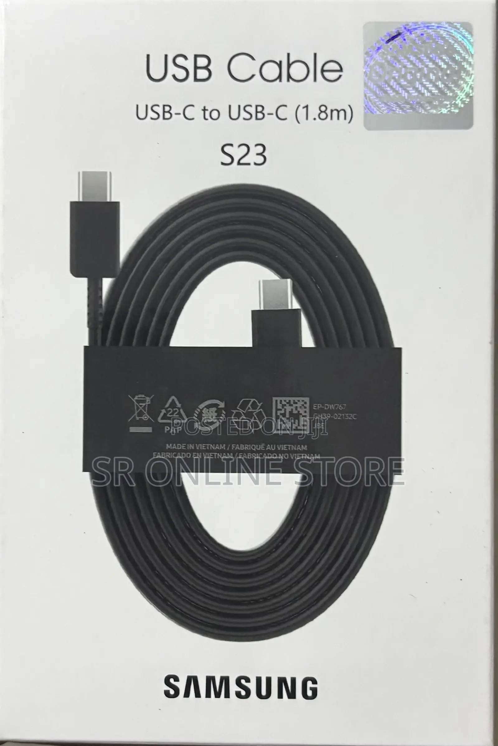 Original Samsung Ep-Dw767 6ft(1.8m)Super Fast Usb-C to Usb-C Cable