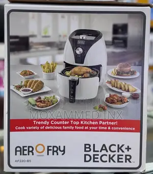 Black+Decker Af220-B5 Aerofry Air Fryerfeatures a 2.5l to 3.5l Capacit