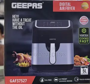Geepas Gaf37527 5l Digital Air Fryerwith a 1600w Heating Element