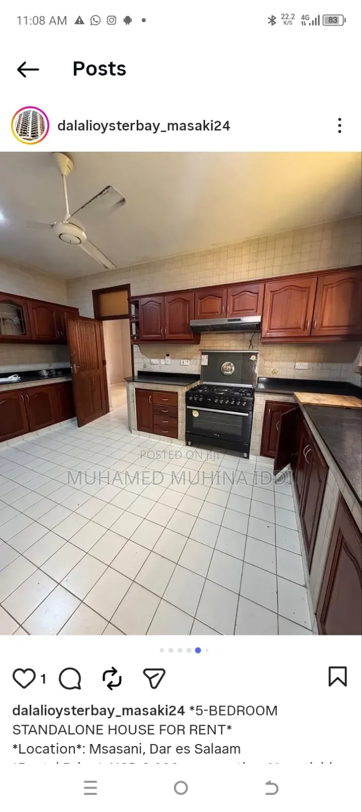 Furnished 5bdrm House in Msasani for rent
