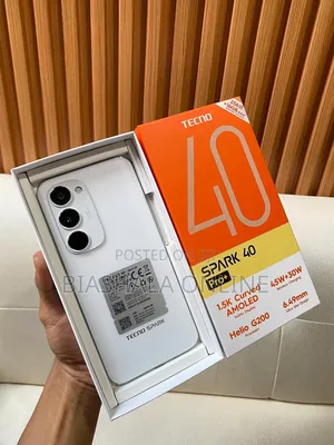 New Tecno Spark 40 Pro+ 256 GB White