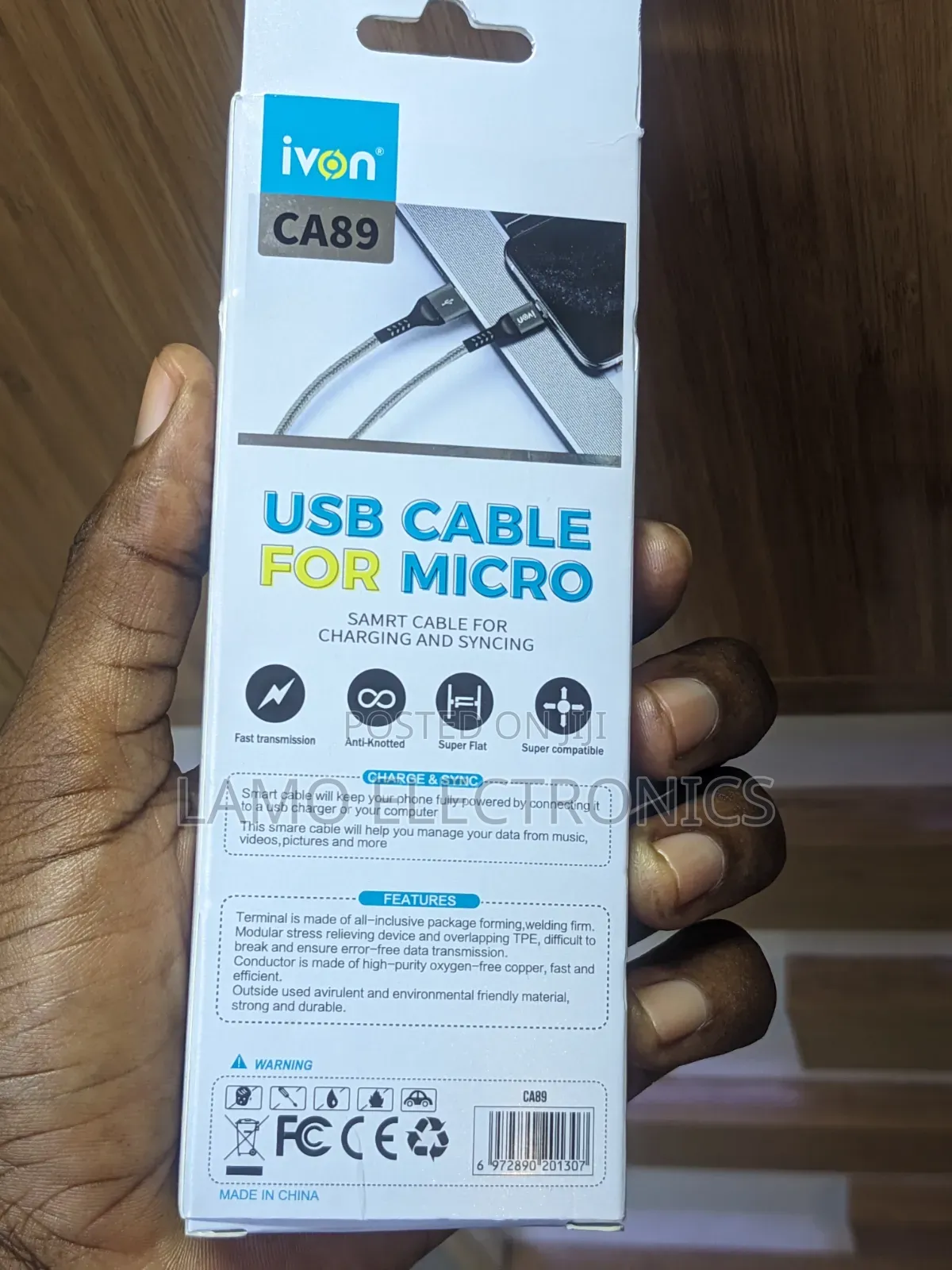 Ivon Ca89 Usb to Micro-Usb Cable 1m