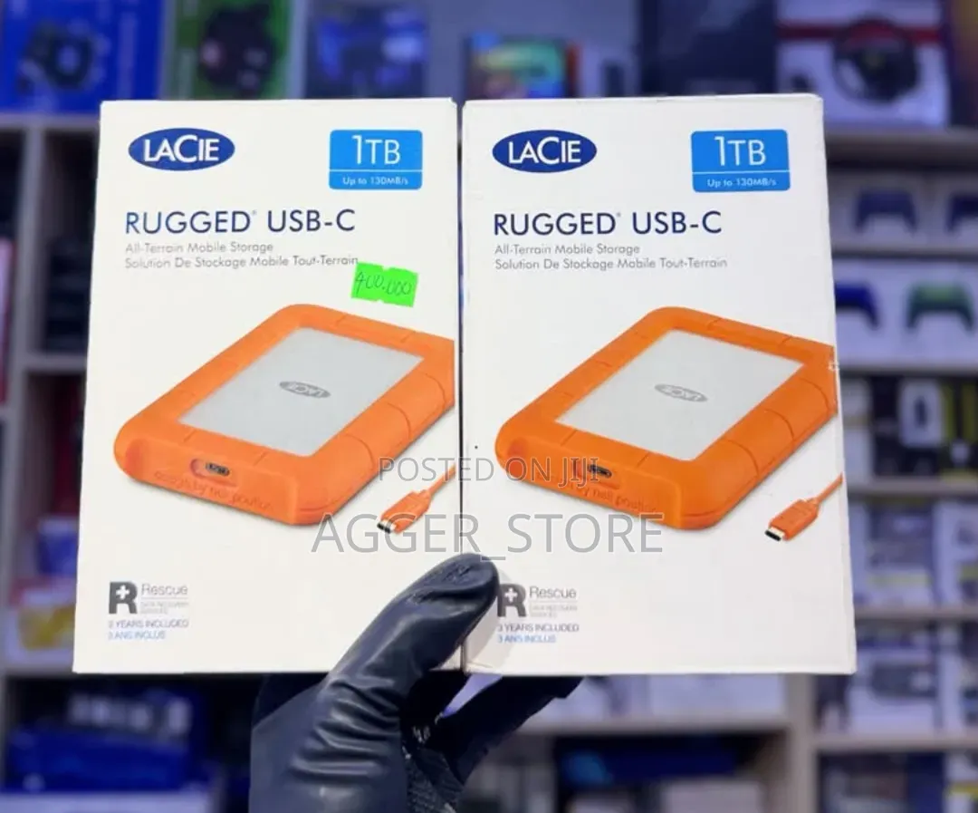 Lacie Rugged Usb-C Portable Hard Drives With 1tb of Storage Capacity