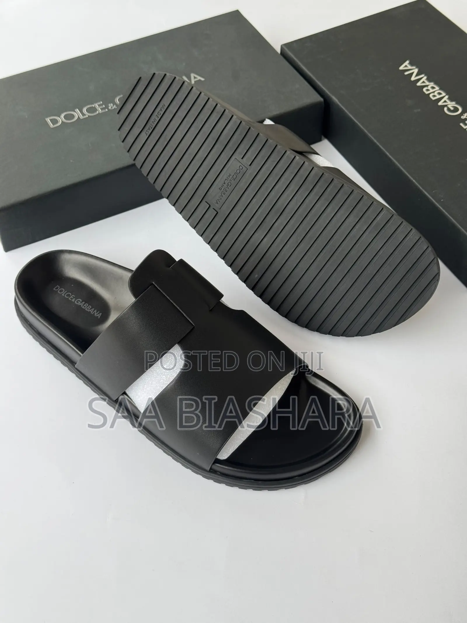 Dolce and Gabbana Sandals for Men Black