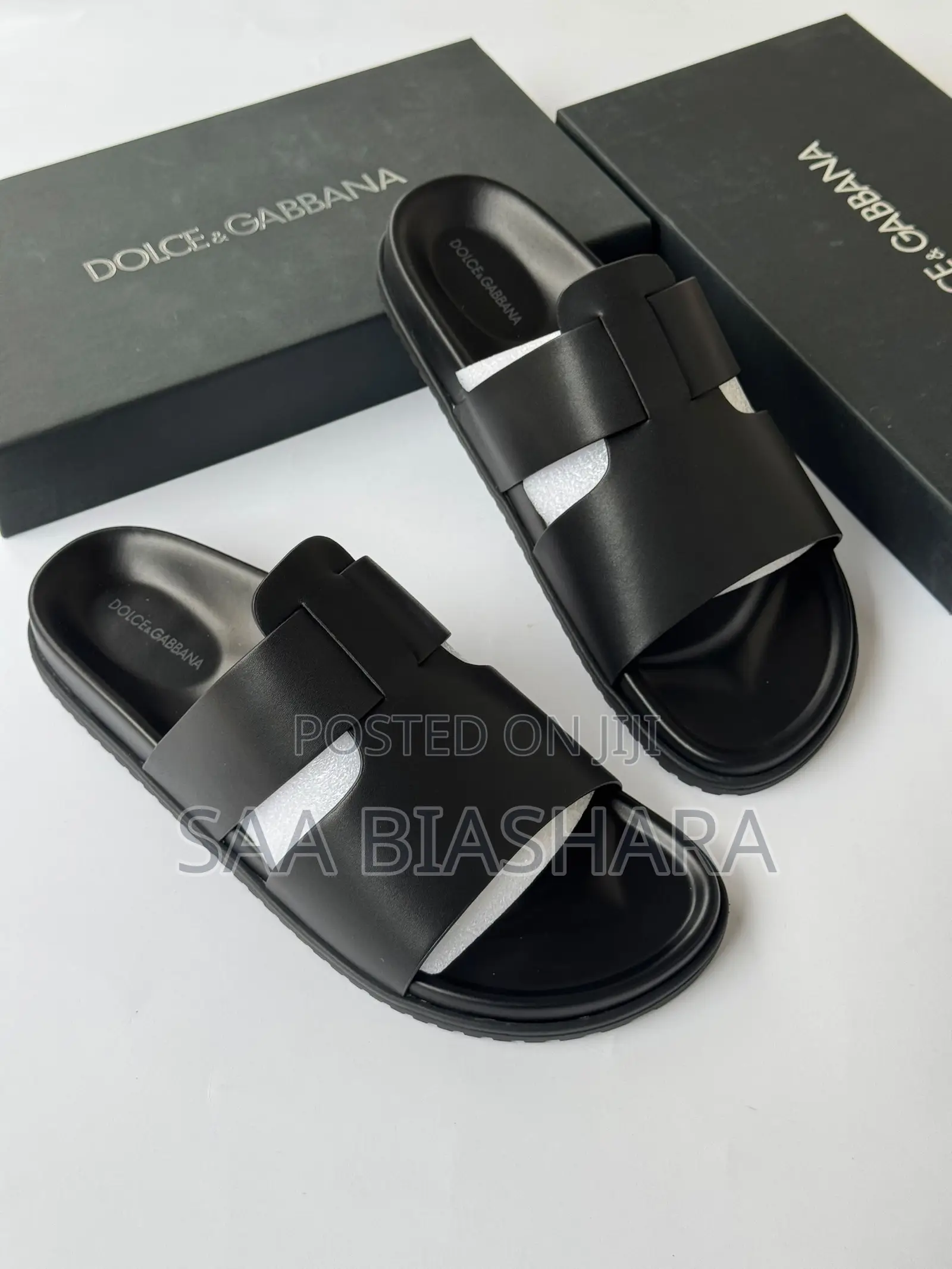 Dolce and Gabbana Sandals for Men Black