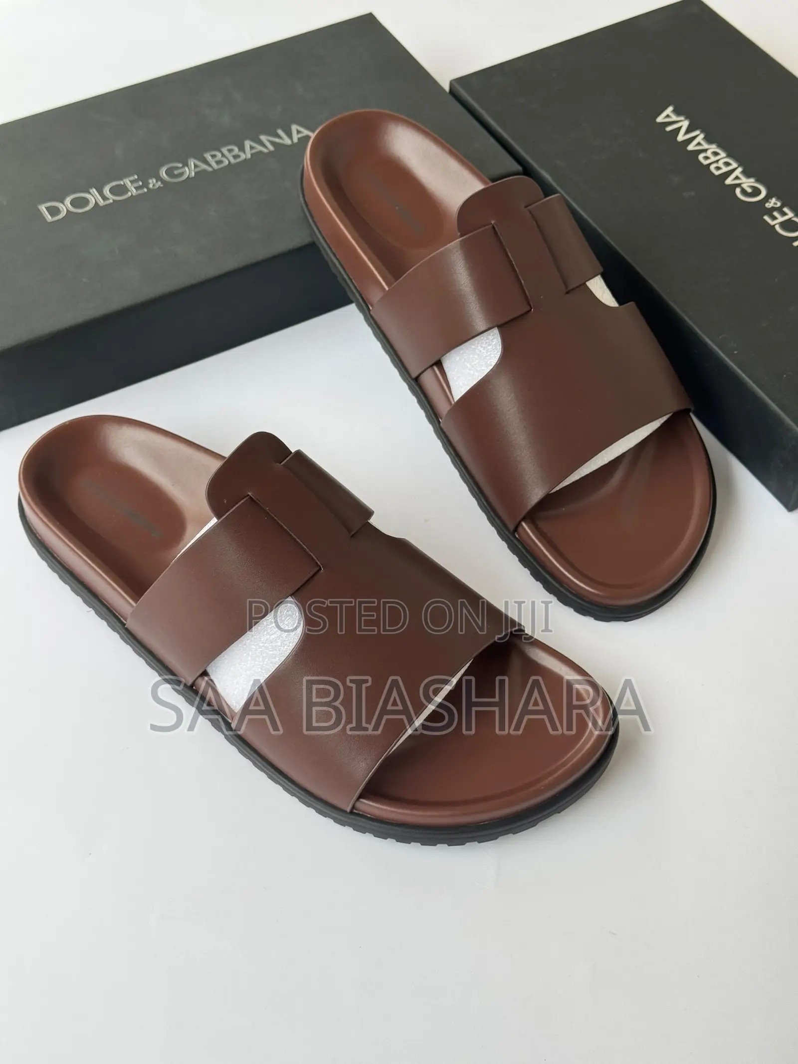 Dolce Gabban Sandals for Man Brown
