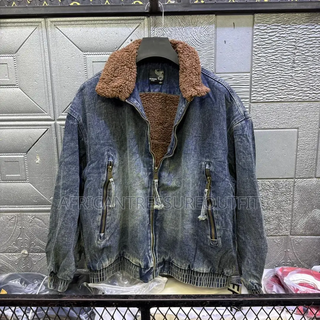 Vintage Denim Jackets With a Faux-Shearling Collar Available