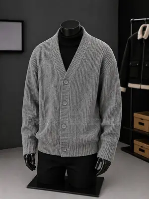 Cable Knit Cardigan Sweaters With a Classic v-Neck Design