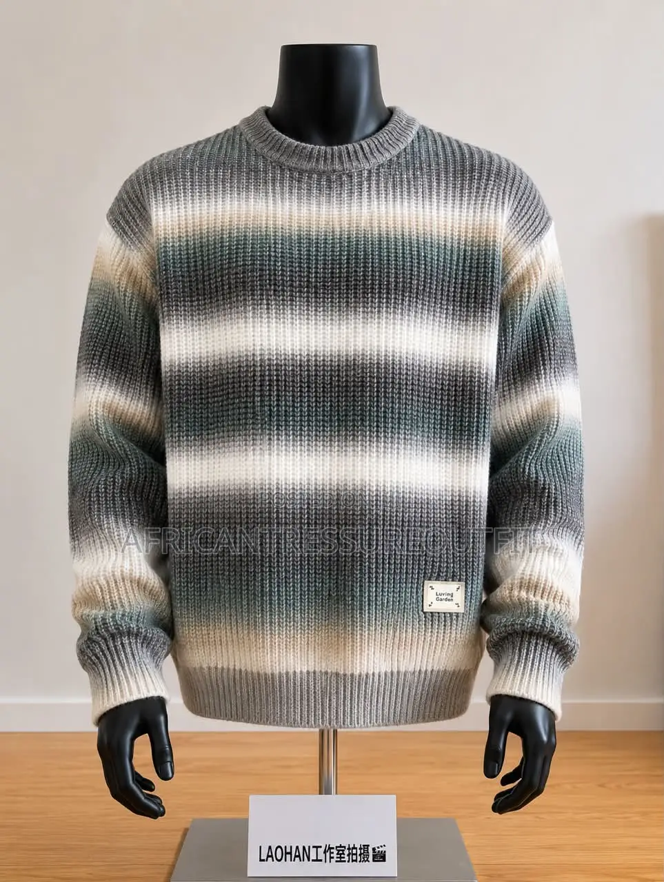 Aspesi Brand Round Neck Striped Knit Sweaters Available