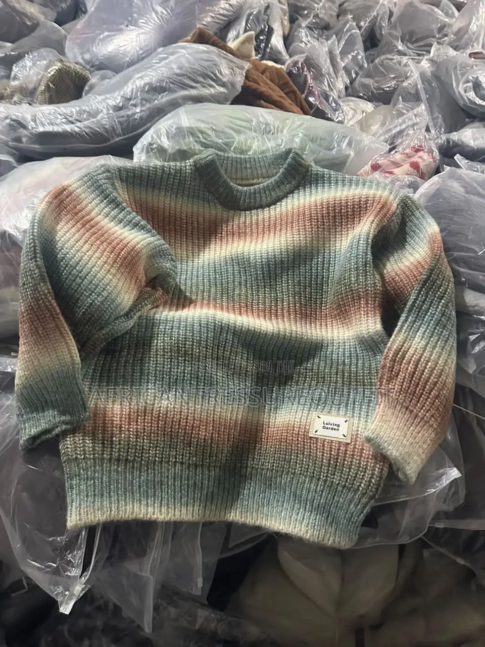 Aspesi Brand Round Neck Striped Knit Sweaters Available