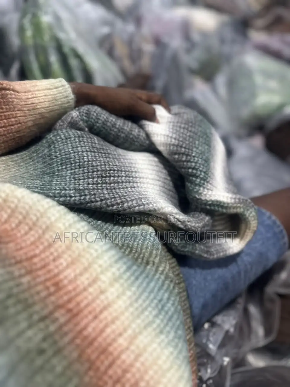 Aspesi Brand Round Neck Striped Knit Sweaters Available