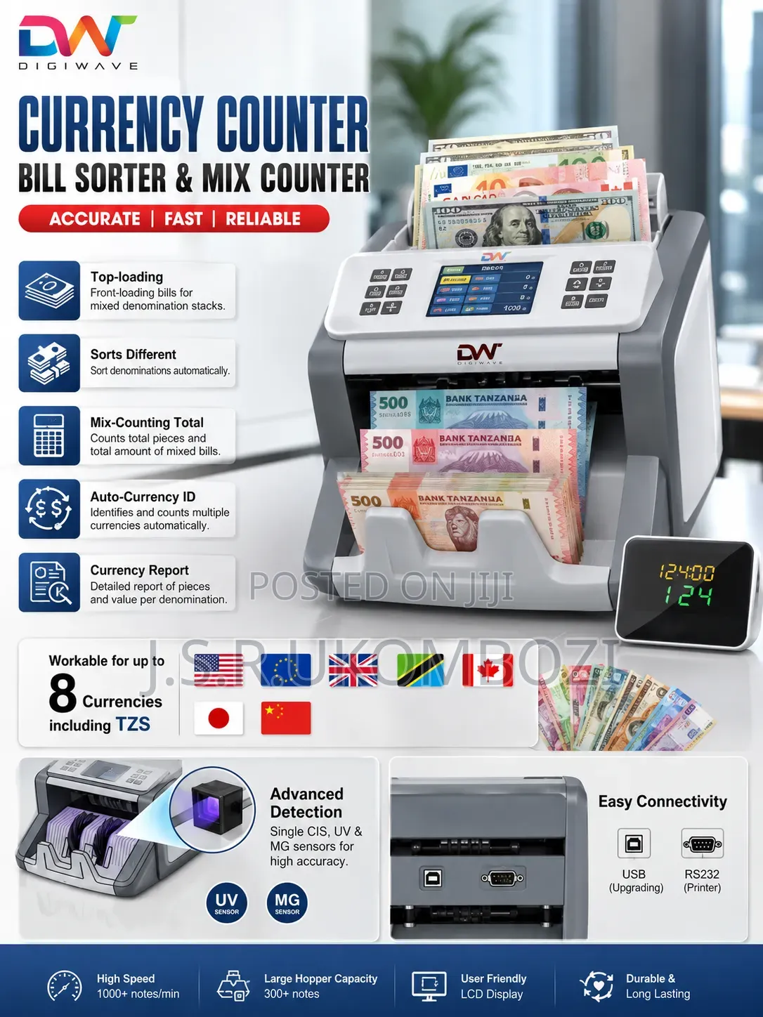 *Digiwave Multi Denomination Money Counter