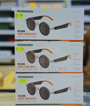 Porodo Lifestyle Velora Smart Sunglasses Orange Accents, Uv400 Lenses