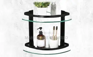 Bathroom Double-Layer Tempered Glass Shelf